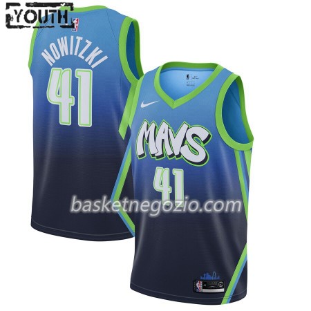 Canotte Bambino Dallas Mavericks Dirk Nowitzki 41 2019-20 Nike City Edition Swingman
